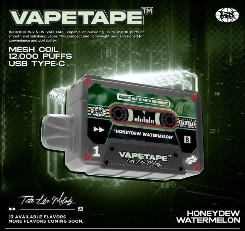 VAPETAPE-12000PUFFS-HONEYDEW-WATERMELON-singapore-vape-delivery-shop