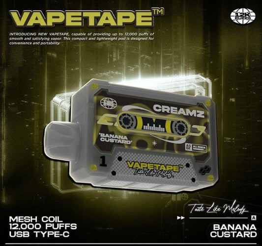 VAPETAPE-12000PUFFS-BANANA-CUSTARD-singapore-vape-delivery-shop